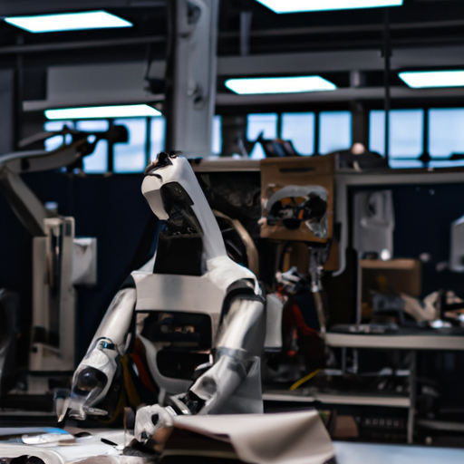 תמונה של רובוט עובד במפעל